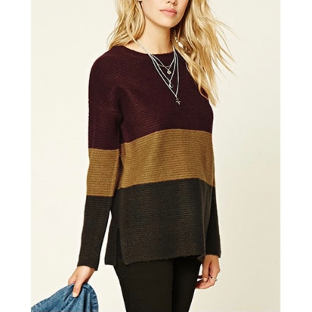 Forever 21 Color Block Sweater